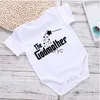 Rompers De peetmother print pasgeboren baby bodysuits grappige zomer korte mouw baby rompers body boys girls jumpsuits peuter outfits h240508