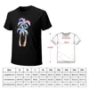 Men's T Shirts Artistic Summer Watercolor Painted Palm Trees T-Shirt Top For A Boy Mens White