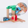 Kits de construcción de modelos Juego de trenes de madera Juego de vehículos ferroviarios de madera mágicos Kit de aprendizaje Bloques de construcción de ingeniería para niños, niños y niñas de 3 años en adelante