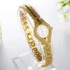 Reloj de pulsera para Mujer, Relojes dorados, esfera pequeña, reloj de pulsera de cuarzo para tiempo libre, reloj elegante para Mujer 240118