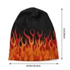 Berretti Fuoco Fiamme Rosse Cappelli a cuffia Cappello lavorato a maglia da strada per le donne Autunno Inverno Caldo Arte estetica vintage Skullies Berretti Berretti