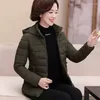 Casacos de Trench das Mulheres Jaqueta de Inverno Mulheres Espessamento Algodão Acolchoado Casaco Feminino Estilo Casual Moda Com Capuz Puffer Soft Wear Parkas Sobretudo