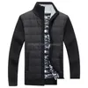 Vestes pour hommes Hommes Couleur Contrastée Hommes Veste Manteau Confortable Pull D'hiver Tricoté Épais Chaud Rembourré P Stand Livraison Directe Vêtements Cl Dhelf