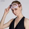 Accessoires de plongée Nouveau grand cadre lunettes de natation pour adulte HD mode à la mode étanche antibuée lunettes de natation hommes femmes adulte miroir de plongée YQ240119