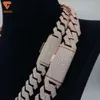 2024 Hip Hop sieraden Pass Diamond Tester Custom 15mm 18 mm 3 Rij 4 Rij S925 Silver VVS Moissanite Miami Cuban Link Chain