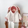 Vestes d'hiver à capuche pour bébés filles, manteaux doux en velours, oreilles chaudes et mignonnes, pardessus pour enfants, hauts vêtements pour enfants 0-6T