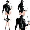 Kvinnors jumpsuits rompers halloween kostym y svart ninja patent läder pvc en designers bit scen rolig enhetlig loy7 droppe dh5kv