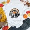 Famille Matching Tenues Mommy Mini Famille Matng Vêtements Mom and Me T-shirt Halloween Thanksgiving Look tenue Mama Girl T-shirts Tops H240508