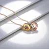 Swarovskis Necklace Designer Luxury Fashion Women Original Quality S925 Silver Double Ring Full Diamond No Fading Fortune Rose Gold Transport Bead With Collar