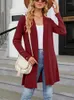 Women's Knits 2024 Autumn Long Cardigan Women Loose Knitted Ladies Sleeve Purple Kimono For