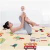 Tapis bébé tapis de jeu imperméable LDPE tapis de jeu de sol doux tapis pliable tapis d'activité de jeu pour enfants tapis pliant couverture F5 livraison directe Dhboi