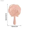 2PCS Mirrors Mini Rose Cosmetic Mirror Retro Flower Shaped Mirrors Travel Protable Handheld Makeup Mirror Women Makeup Supplies Room Decor