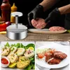 304 Stainless Steel Hamburger Meat Press Burger Patty Maker Mold Manual Cake Beef Pork Rice Press Making Molds Grill Meat Tool 240119