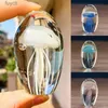 Konst och hantverk 3D Crystal Jellyfish Ornament Simulation Sea Animal Crystal Glass Craft Artificial Jellyfish Figures Miniature Home Decoration YQ240119