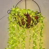 Strängar USB Artificial Leaf LED String Lights Garland Blomman