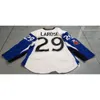 Hokey formaları Saint John Sea Dogs Jersey Tomas Jurco Robbie Burt Cedric Pare Yohan Plamondon Beyaz Mavi Yıpranmış Saint Jersey 8705