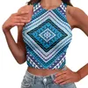 Canotte da donna Tribale polinesiano Totem hawaiano Tatuaggio Hawaii Stampe colorate Design Spice Girl Gilet a vita alta senza maniche Crop Tops Sexy