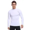 Camisas masculinas 2024 ajuste apertado de manga comprida roupas esportivas leve confortável respirável terno de fitness secagem rápida camiseta