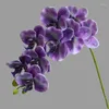 Dekorativa blommor Högkvalitativ 3D -fuktgivande 93 cm Artificial Orchid Flower Hand Feel Plants Decoration For Home Bedroom Party