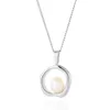 Irregular Pearl Pendant Titanium Steel Necklace 14k Real Gold Plated Vintage French Design Does Not Fade Women Jewelry Fashion