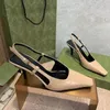 2024 Neue Abendschuhe, Slingback-High-Heels, Schnürschuhe, flach geschnittene Schuhe, Sandalen, mittlerer Absatz, schwarzes Mesh mit Kristallen, glitzernde Druckschuhe, Gummi-Leder, Knöchelriemen, 54