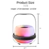 Głośniki bezprzewodowe głośnik Bluetooth Crystal Glass Pełny ekran RGB Lekkie światło na zewnątrz dźwięk HiFi Deep Bass Game Home Głośniki stacjonarne