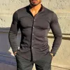 New Leisure Men's Long Sleeved Shirts For European And American Spring And Autumn Seasons, Cross-border Men's Cardigan Clothes