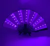 LED-Lichter-Ventilator, blinkend, faltbar, tanzender Ventilator, Nachtshow, leuchtender DJ, fluoreszierend, für Bar, Club, Glühen, Partyzubehör, bunt leuchtende Handventilatoren