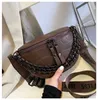 Waist Bags Wide Shoulder Belt Waist Bag Fashionable Chain Bag New Trendy Crossbody Bag Women's Single Shoulder Chest Bag Korean Version of Fashionable Women's Bag