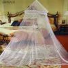 Rede mosquiteira de verão redonda renda inseto cama dossel rede cortina tecido de malha de poliéster tecido doméstico elegante pendurado cúpula mosquiteiro outdoorvaiduryd