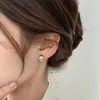 Boucles d'oreilles Kpop japonaises, bijoux simples et élégants, petite paire percée en métal couleur or argent pour femmes, cadeau de charme 2024