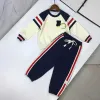 Çocuklar Giysileri Moda Kids Trailsits Bebek Sonbahar Setleri Çocuk Takım Boyutu 90-160 cm 2pcs Eklenmiş Tasarım Yuvarlak Boyun Kazak ve Sweatpants CHG2401196-12