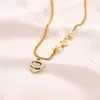 20style Gold Gold Placed Necklace for Women Fashion Brand Letter Choker Netlaces Jewelry Jewelry Quality High