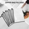 Tigelas 12 Pcs Zipper File Bag A4 Mesh Board Game Armazenamento PVC Material de Escritório (34cm x 24cm)