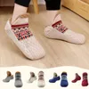 Slippers Men Indoor Floor Warm Plush Home Female Winter Shoes House Flat Boat Socks Boots Silent Slides For Bedroom