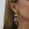 Boucles d'oreilles pendantes personnalisées pour femmes, pendentif Triangle, à la mode, longues pampilles, bijoux, vente en gros, vente directe
