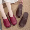 Slippers Lorilury Brand Home Leather Shoes For Men And Women Plus Size 47 48 Comfortable Slipper Males Brown Indoor Slides