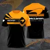 Herrt-shirts F1 McLaren Team Norris Ricca Multi-Driver Number Kort ärm utomhus racing Extreme Sports Casual Plus Size Breatble T-shirt YXQL