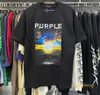 New designer purple brand shirts for men and women round necks normal-fitting cotton print tops S-xl more colors