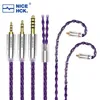 Zubehör niceHck purplese Audiokabel importiert 8 Stränge Furukawa Kupferkriegsdraht 3,5/2,5/4,4 mm mmcx/0,78 mm 2 Pin für M5 Zetian Wu