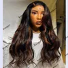 Glueless Human Hair High Lights Brown Bronze Pre Plucked Hairline 13x6 Spets Front Wig For Black Women 200 Density Remy Hair Wig