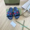 Designer-Damen-Männer-Hausschuhe mit Buchstabendruck, Gelee-Herren-Freizeit-Slipper, grün, marineblau, schwarz, Luxus-Sommer-Damen-Männer-Slides