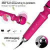 Andere Gesundheits- und Schönheitsartikel Nalone Leistungsstarker Vibrator 3 Düsen USB-Aufladung Zauberstab AV-Vibrator-Massagegerät Vibrationsdildo Sexualprodukt Frauen Q240119