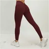 Leggings pour femmes Femme Y Leggings d'entrejambe ouvert Den Zippers Gym Ass Lift V-Back Fitness Pantalon sans entrejambe Sport ADT Pantalon de jouet Push Up Dhfea