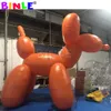 5mh (16,5 pés) com soprador atacado maravilhoso gigante vermelho laranja inflável cachorro com soprador balão de desenho animado animal para decoração de parque