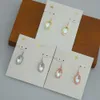 Diseñador Kendrascott Neclace Jewelry Ke Jewelry Lee Pendientes colgantes de cristal de arco iris blanco ovalado Pendientes con ganchos para las orejas