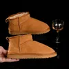 Hiver Tasman pantoufle pantoufles sans lacet dame bottes daim châtaigne Tasman fourrure diapositives classique graine de moutarde Ultra Mini luxe Tazz