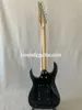 Seltene UV777 Universum Vai 7 Saiten Schwarze E -Gitarre Floyd Rose Tremolo Abalone Verschwinden Pyramide Inlay HSH Pickups Spiegel Pickguard Perlenkörperbindung