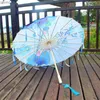 Paraplyer 82 cm romantisk silkesduk paraply regnprov forntida Hanfu -dansparaplydekorativa rekvisita visar prestationsdansolja parasol