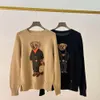 Designer rl polo ralp laurens orso maglione femminile fumetto inverno pullover casual con cappuccio in maglia 2024 Nuove maniche lunghe ricamate camicie a collo ricamato CNAN